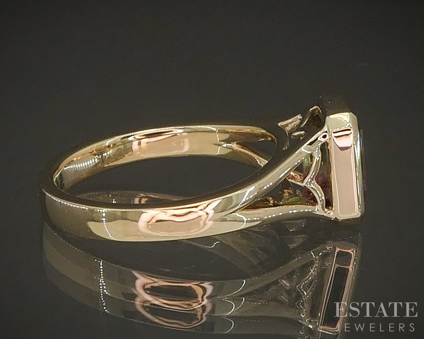 New 14k Yellow Gold 1.98ct Watermelon Tourmaline Solitaire Ring p23502