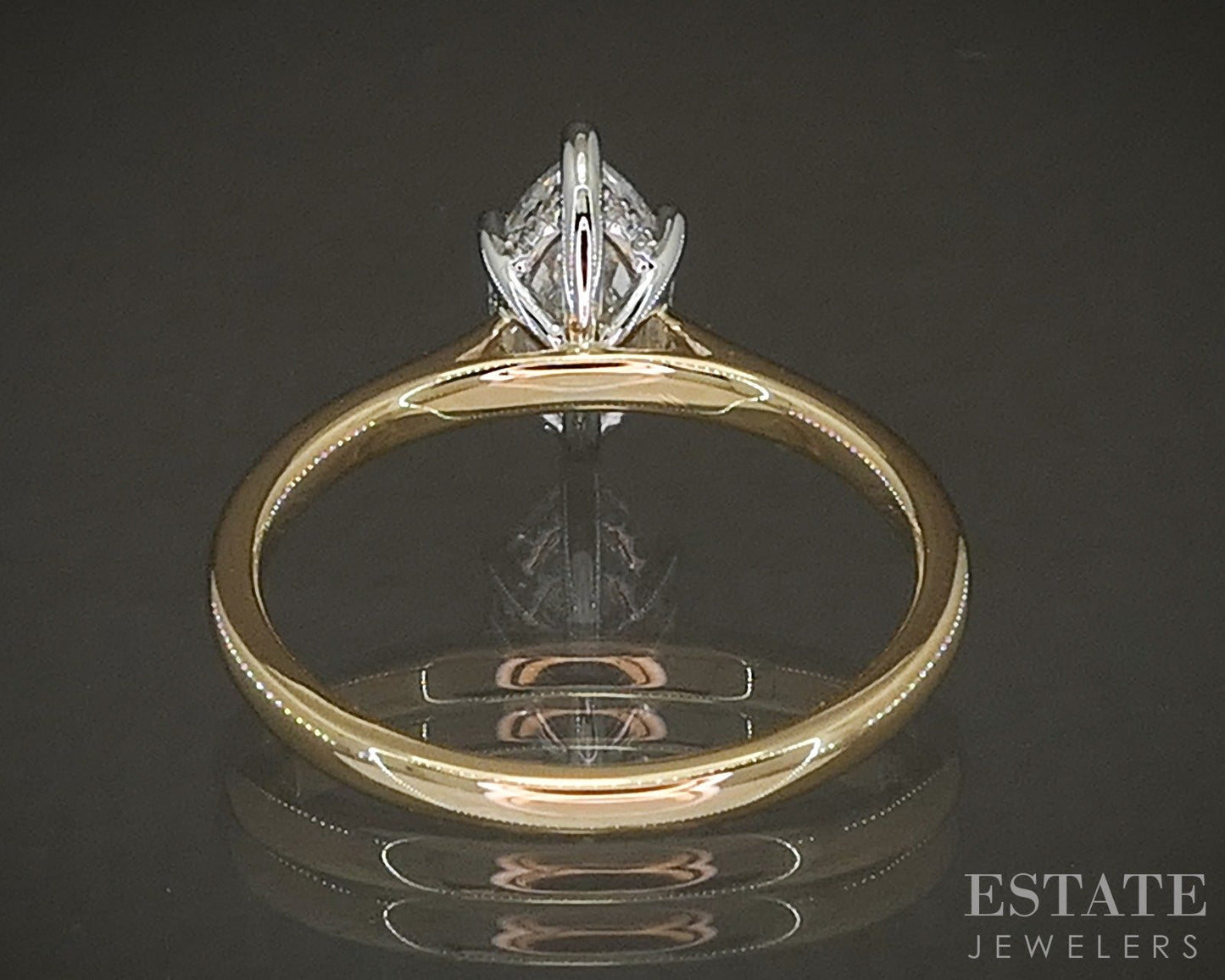 Estate Jewelers "Elizabeth" Solitaire Marquise Diamond Engagement Ring p23497