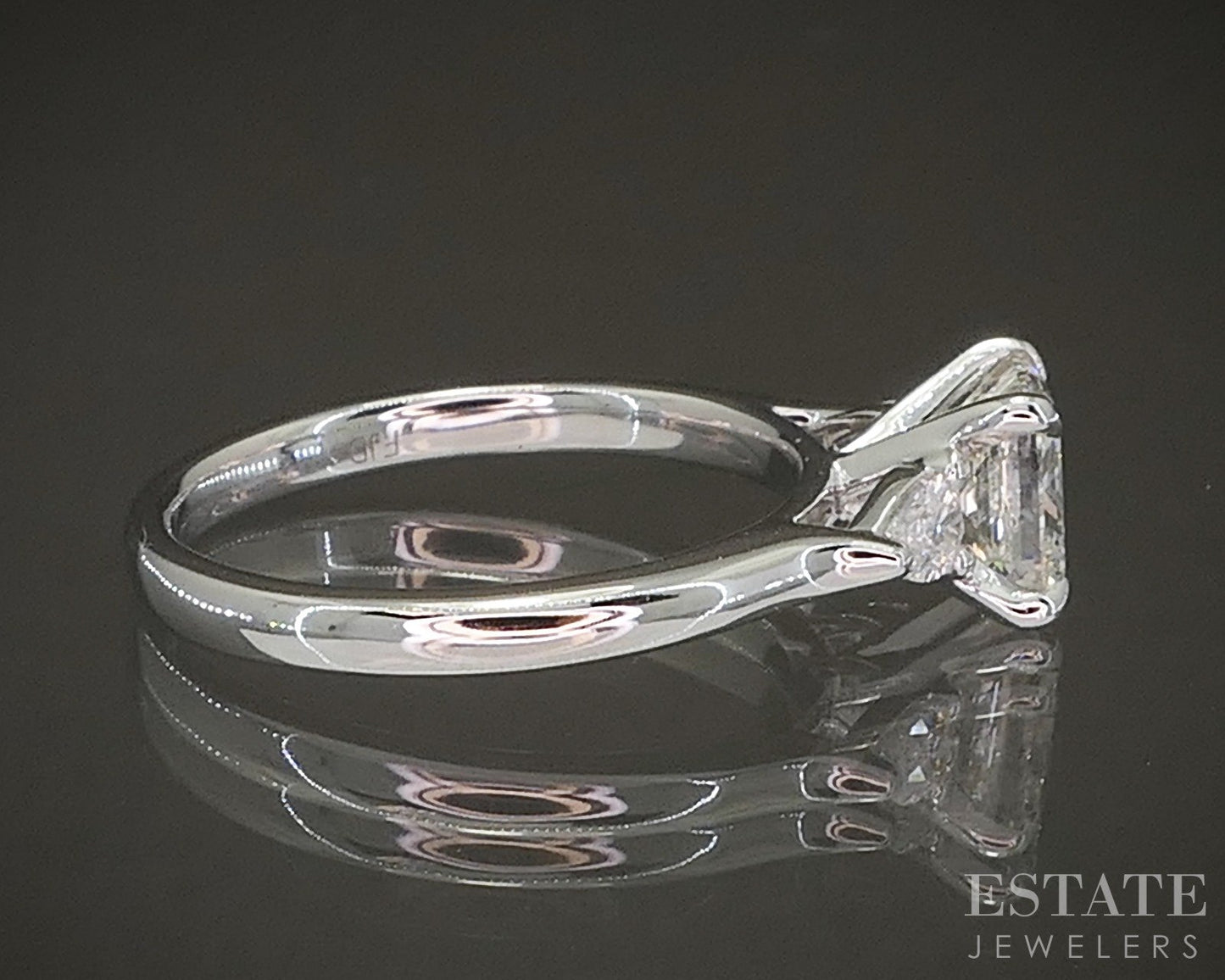 Estate Jewelers "Jane" Past Present Future Diamond Engagement Ring p23491