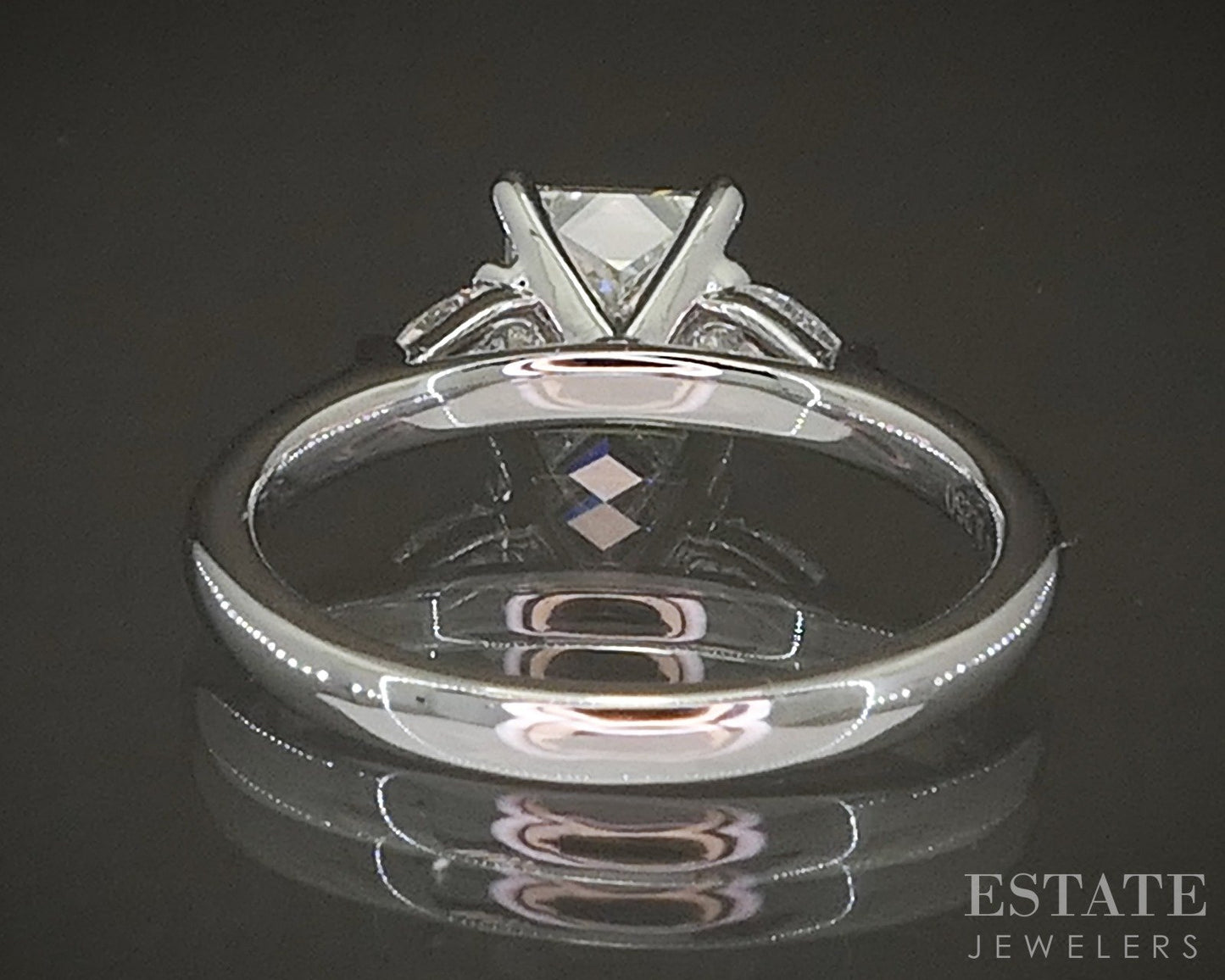 Estate Jewelers "Jane" Past Present Future Diamond Engagement Ring p23491