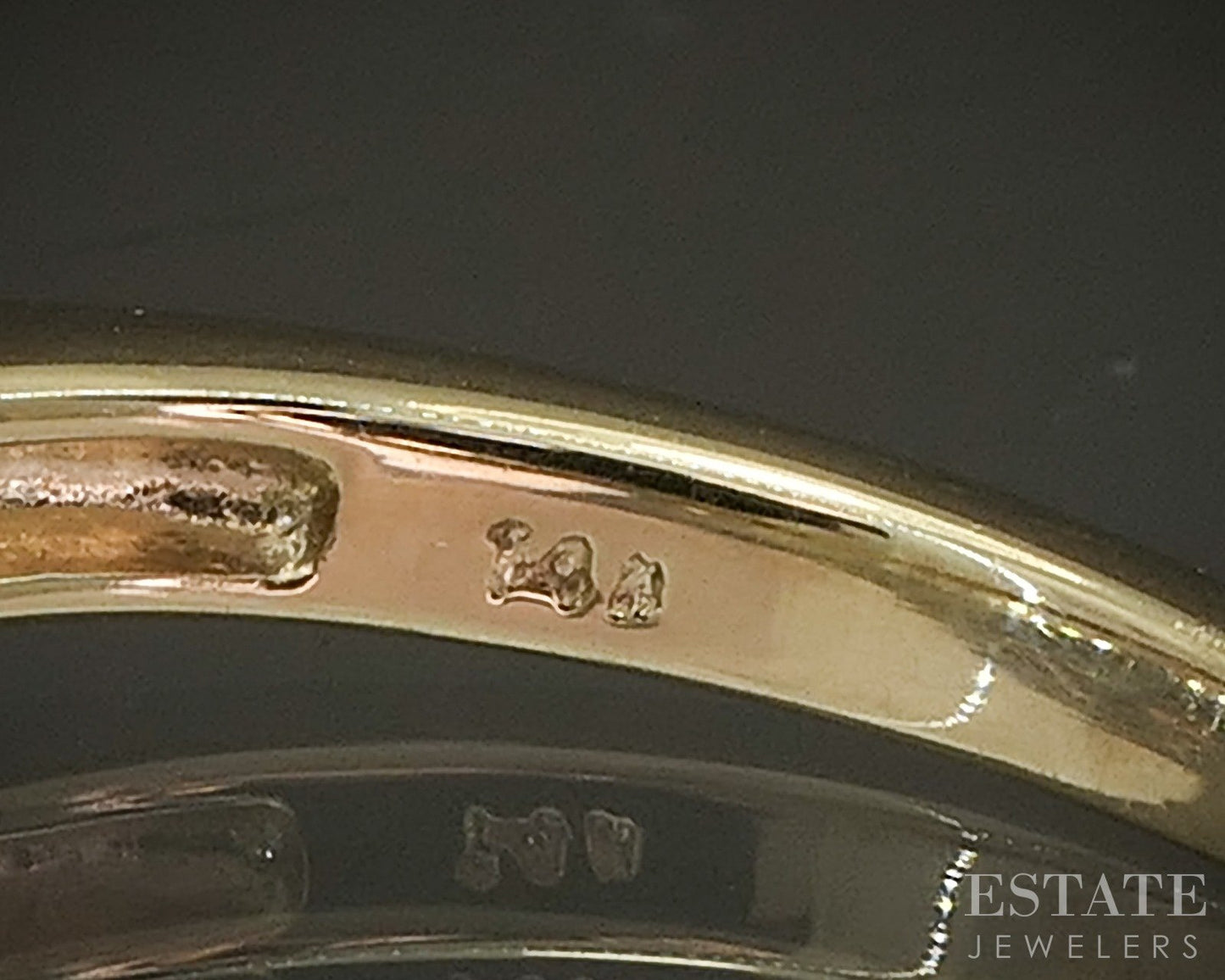 14k Yellow Gold Natural .38ctw Diamond Three Stone Engagement Ring 2.8g p22727