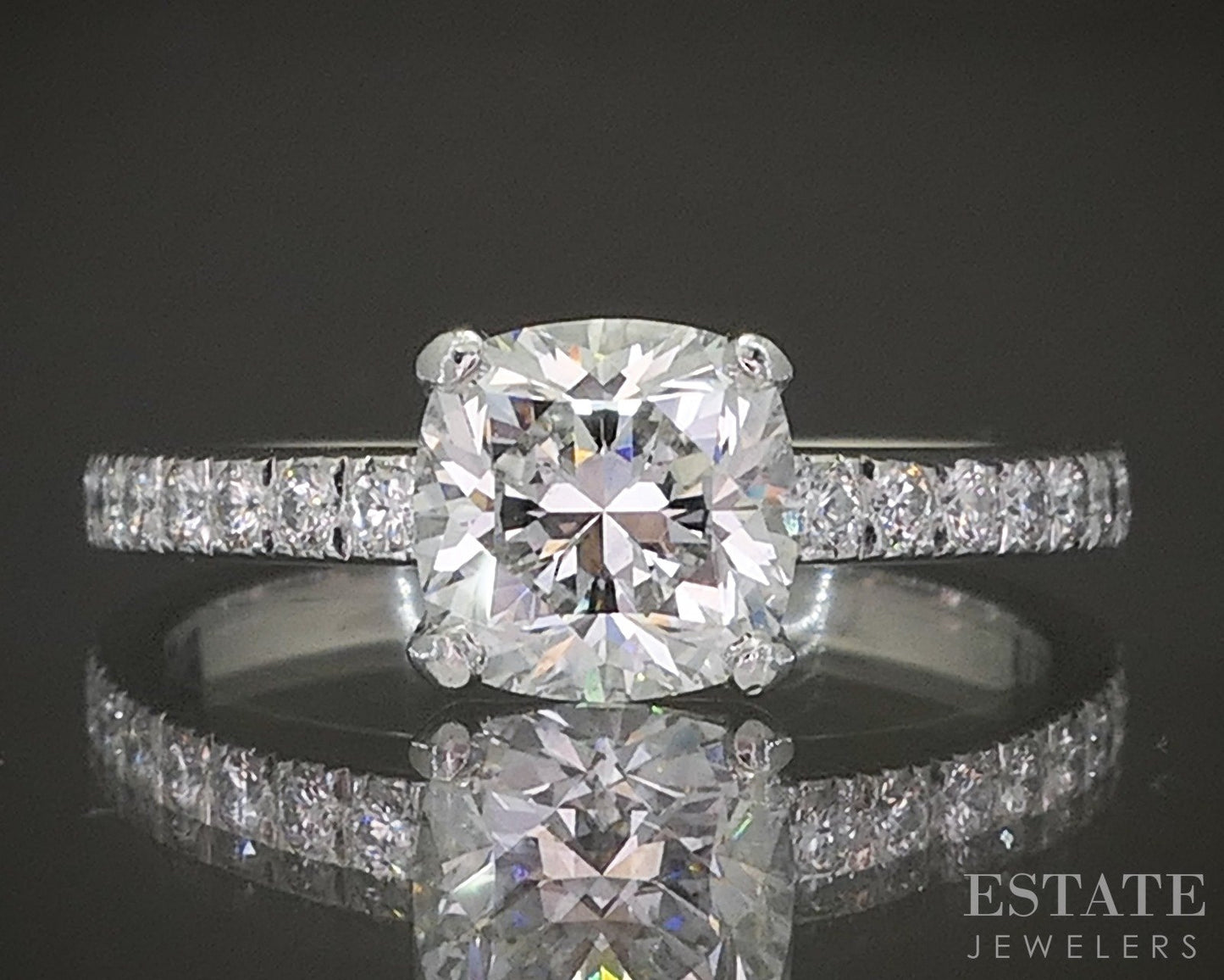 Platinum Tiffany & Co. Novo Cushion 1.11ct Diamond Engagement Ring p22708