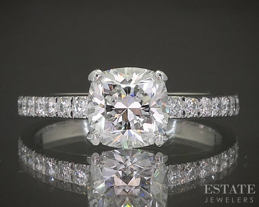 Platinum Tiffany & Co. Novo Cushion 1.11ct Diamond Engagement Ring p22708