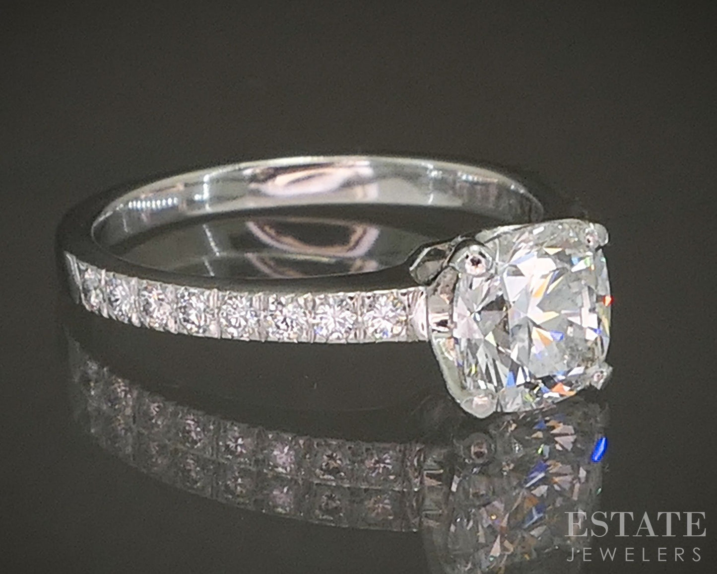 Platinum Tiffany & Co. Novo Cushion 1.11ct Diamond Engagement Ring p22708