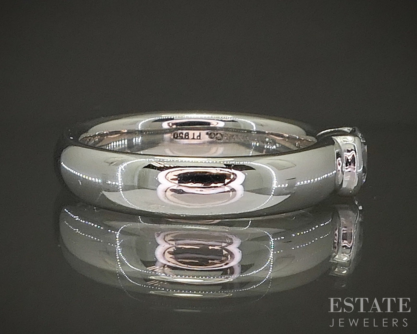 Platinum Tiffany & Co. Etoile .40ct Diamond Engagement Band Ring 8.3g p22653