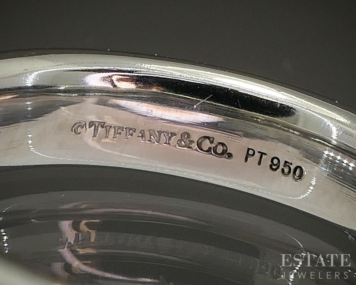 Platinum Tiffany & Co. Etoile .40ct Diamond Engagement Band Ring 8.3g p22653