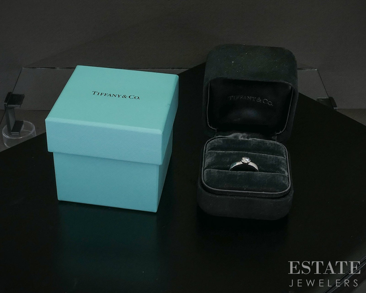 Platinum Tiffany & Co. Etoile .40ct Diamond Engagement Band Ring 8.3g p22653