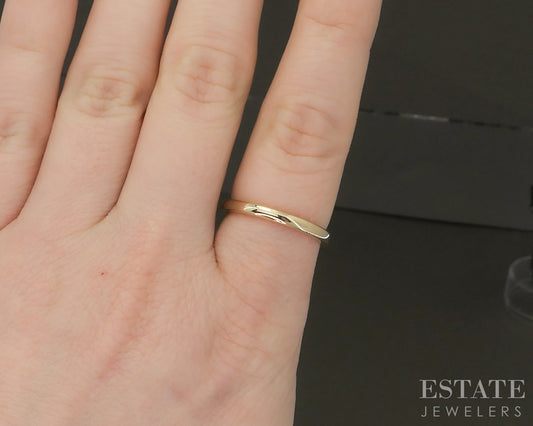 Antique 14k Yellow Gold 2.4mm Smooth Wedding Band 3.3g p18221b