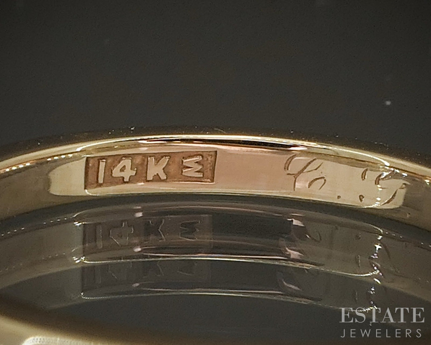 Antique 14k Yellow Gold 2.4mm Smooth Wedding Band 3.3g p18221b