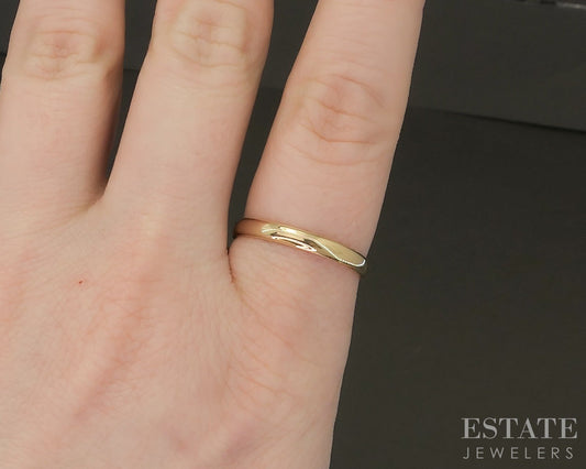 Antique 18k Yellow Gold 2.7mm Smooth Wedding Band 2.5g p18222b