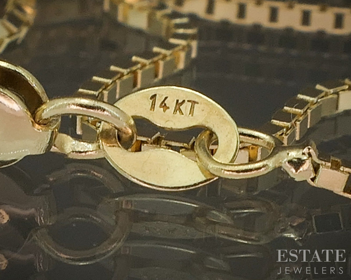 14k Yellow Gold 0.9mm Box Chain Link Ladies Necklace 3.5g 18.5"L p15874b