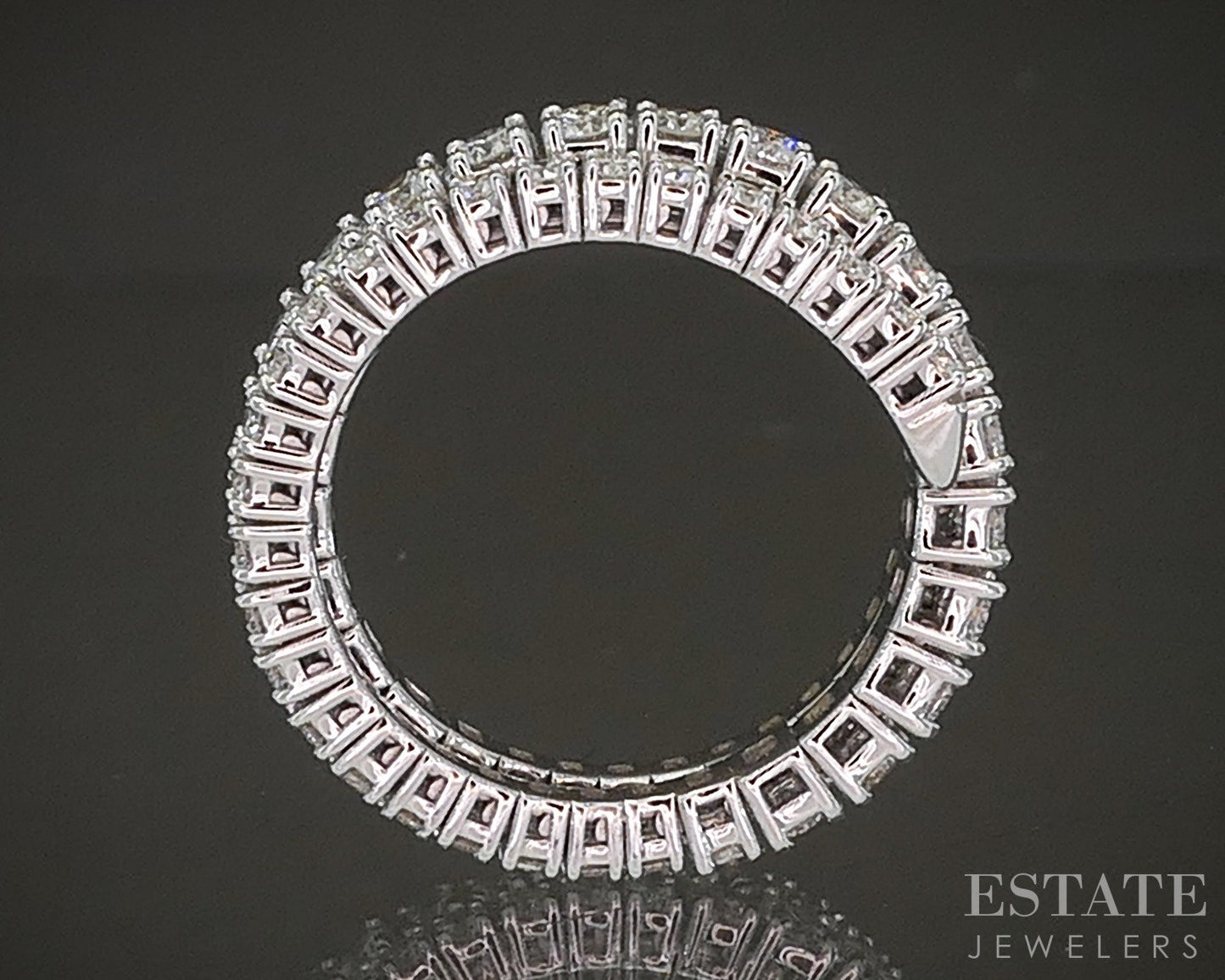 18k White Gold Natural 1.65ctw Diamond Flexible Wrap Band Ring 5.4g p24956