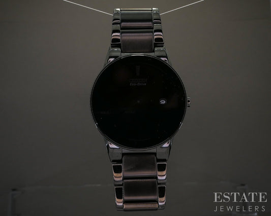 Citizen Eco Drive Axion Black Dial AU1065-58E Mens Watch p21745
