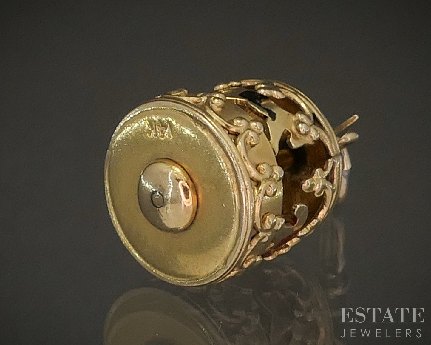 Vintage 14k Yellow Gold Movable Carousel Charm 3.1g p20052b