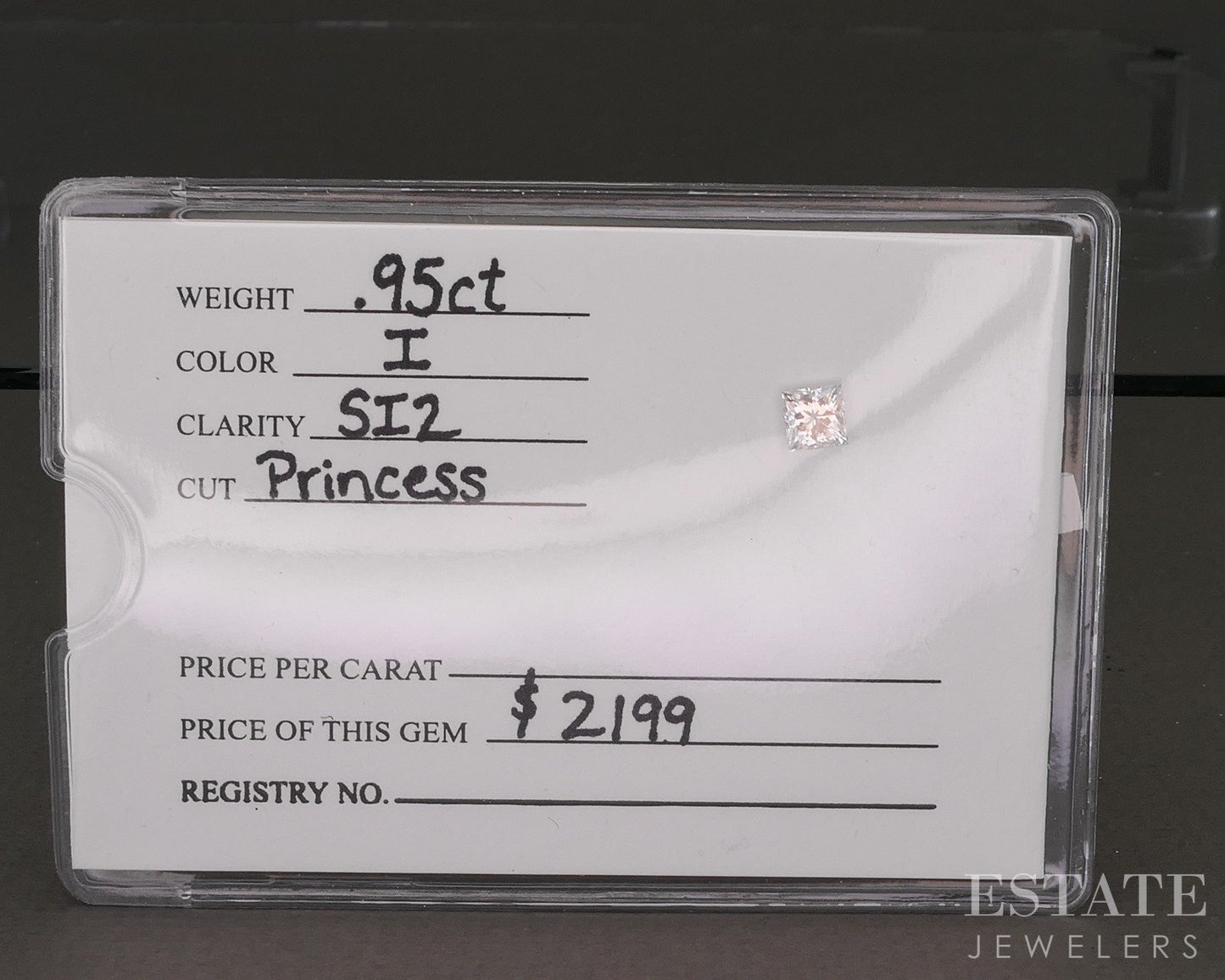 Loose .95ct Princess Cut Natural Diamond SI2/I p34516