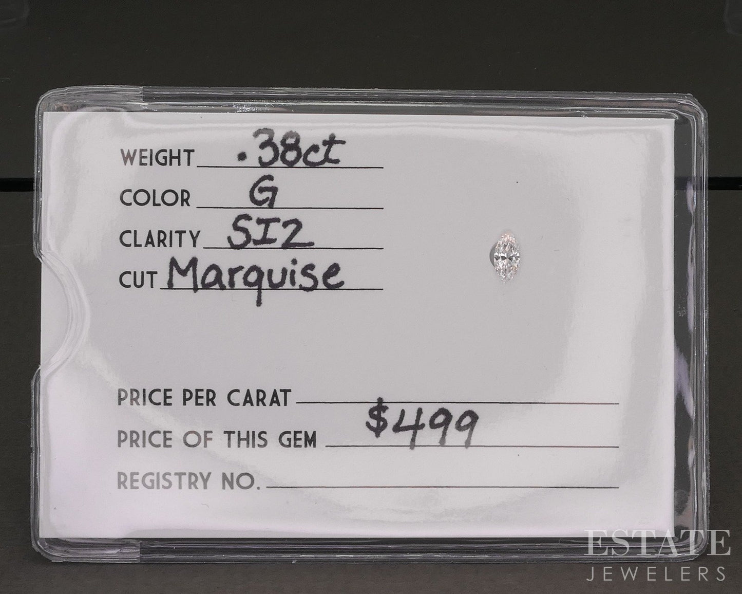 Loose .38ct Marquise Cut Natural Diamond SI2/G p75187