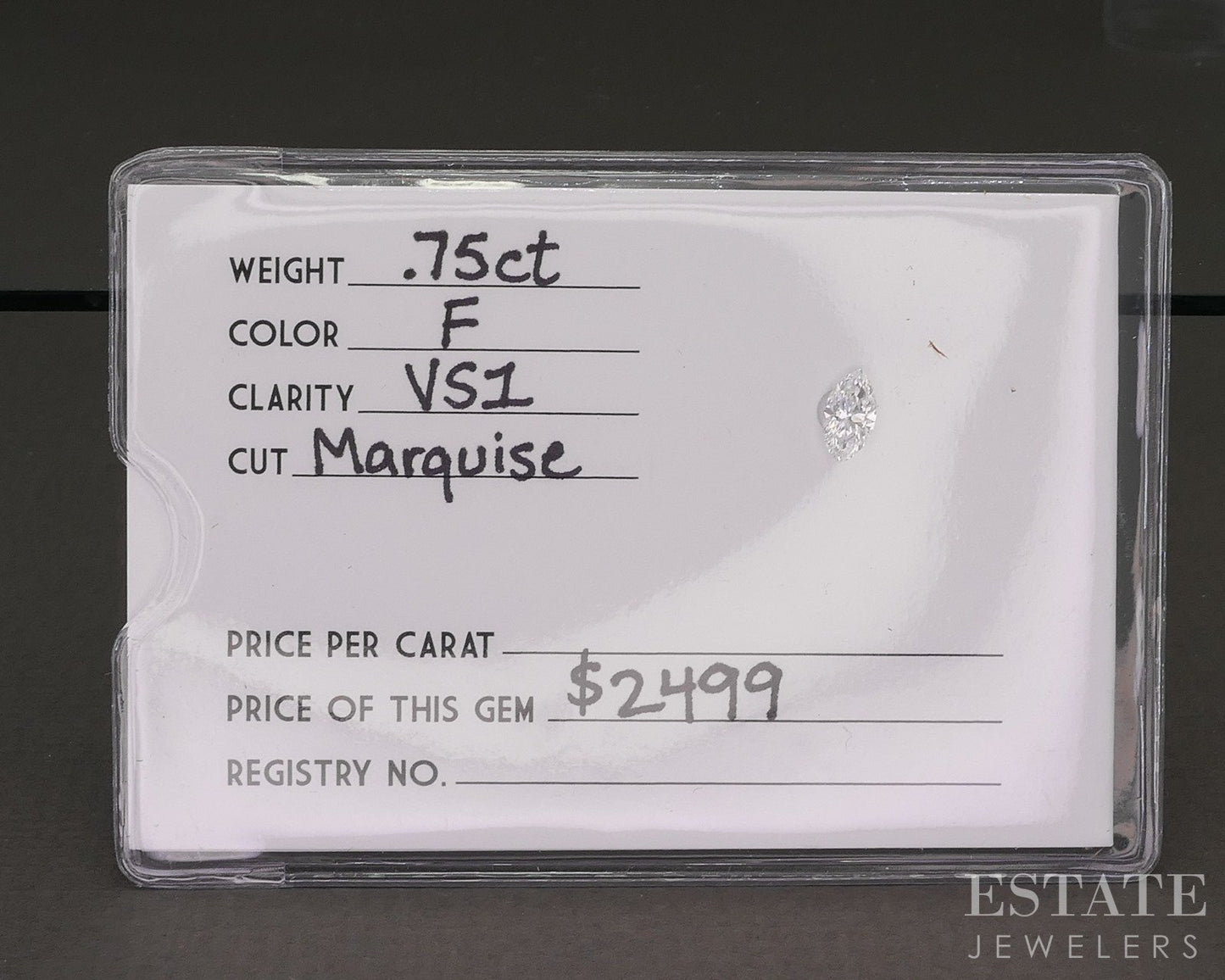 Loose .75ct Marquise Cut Natural Diamond VS1/F p75186