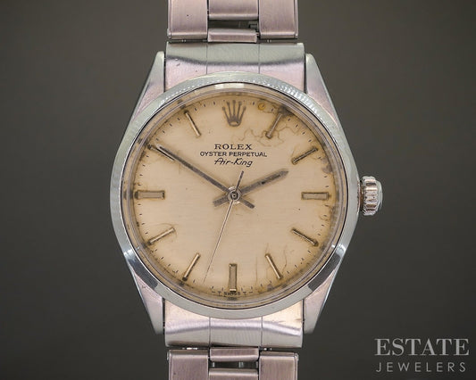 1970 Rolex Air-King 5500 Rolex Rivet Bracelet Mens Watch p21360