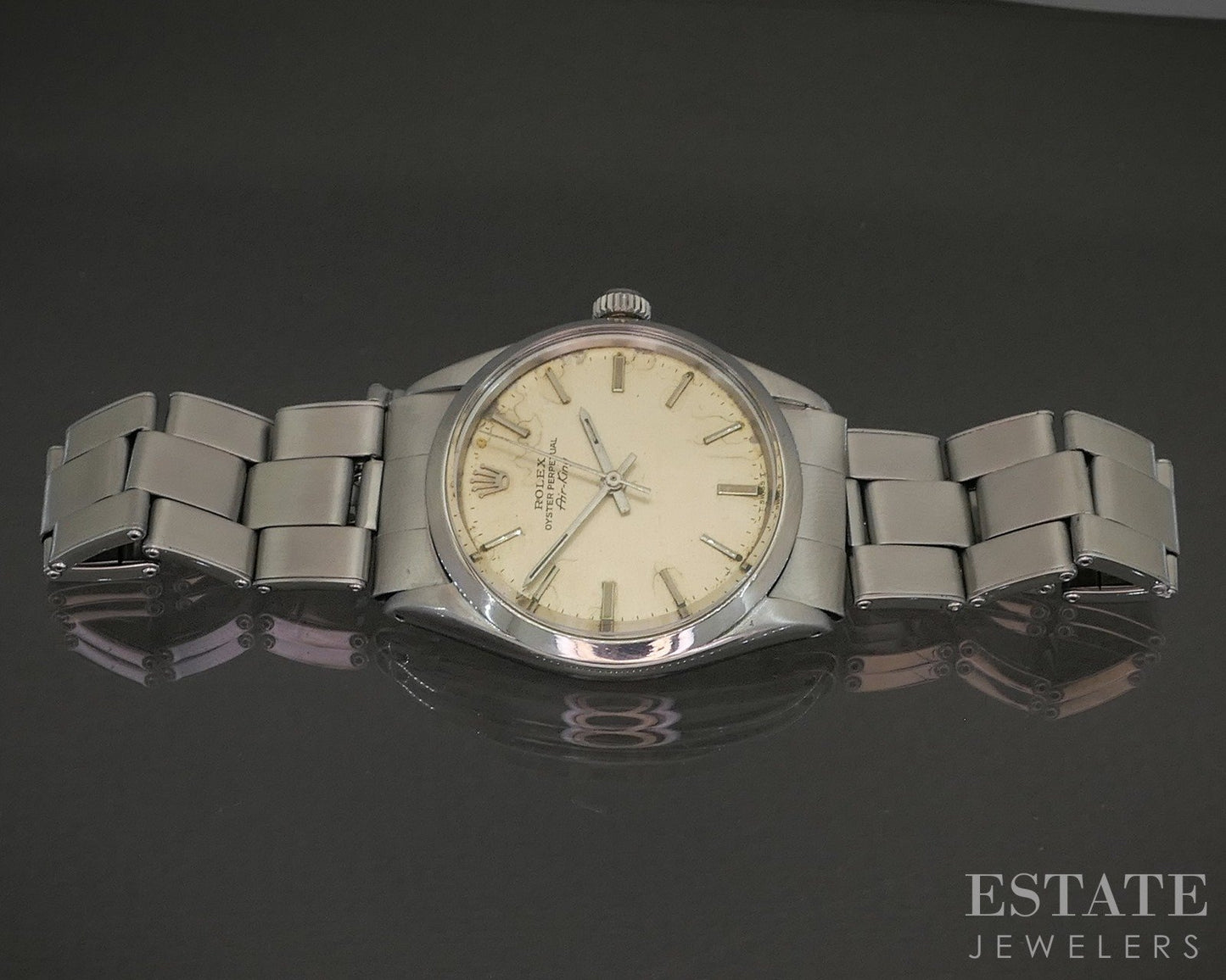 1970 Rolex Air-King 5500 Rolex Rivet Bracelet Mens Watch p21360