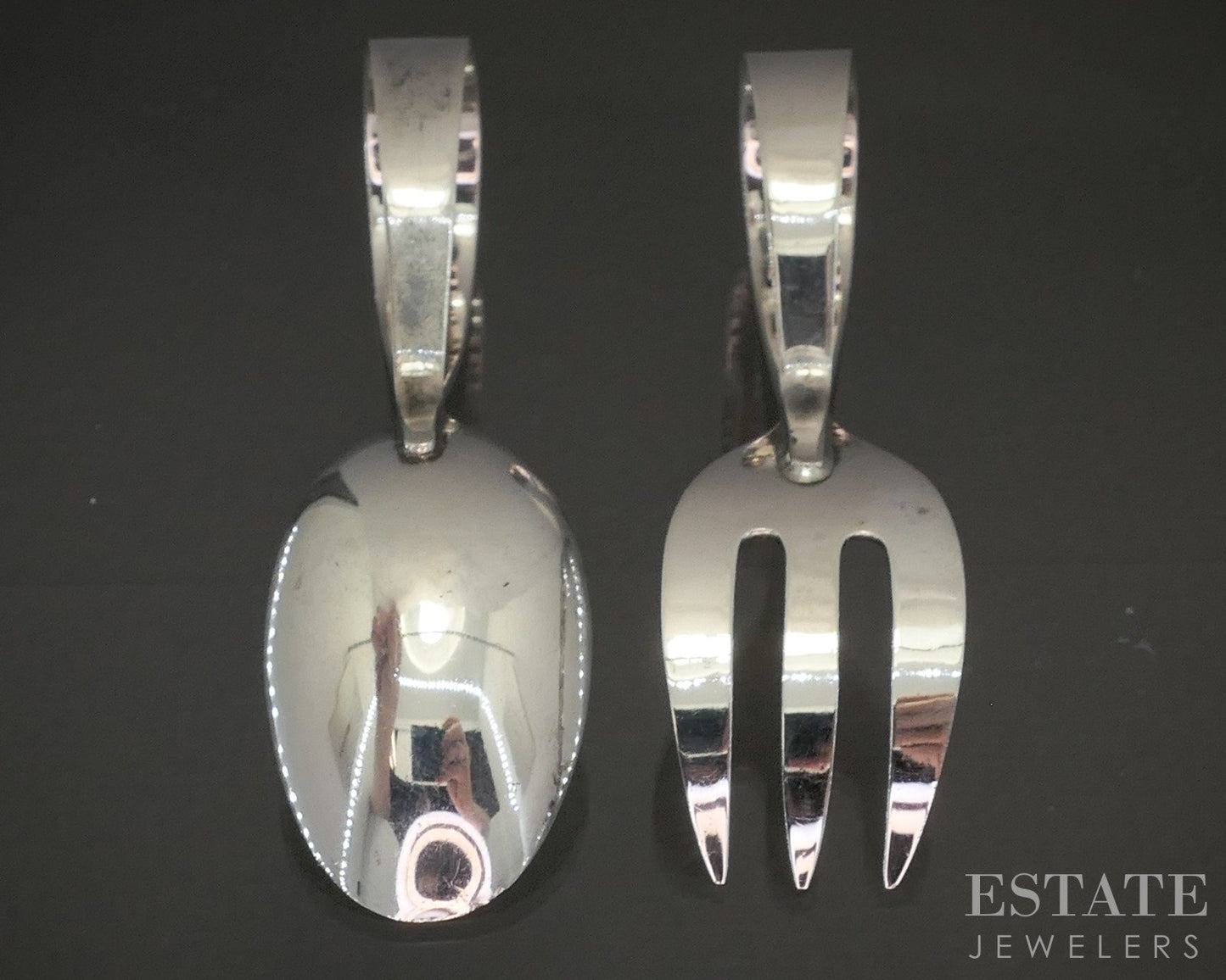Vintage Sterling Japanese Kokeshi Doll 1960 Fork & Spoon Set 28g p23160