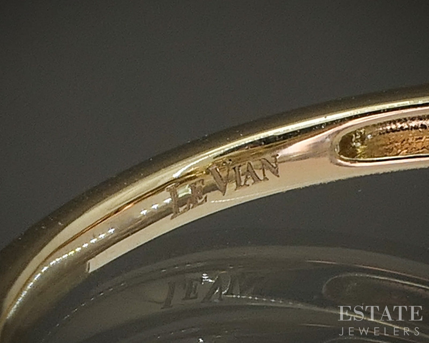 14k Honey Gold LeVian Natural .64ctw Chocolate & Vanilla Diamond Ring 4g p21827