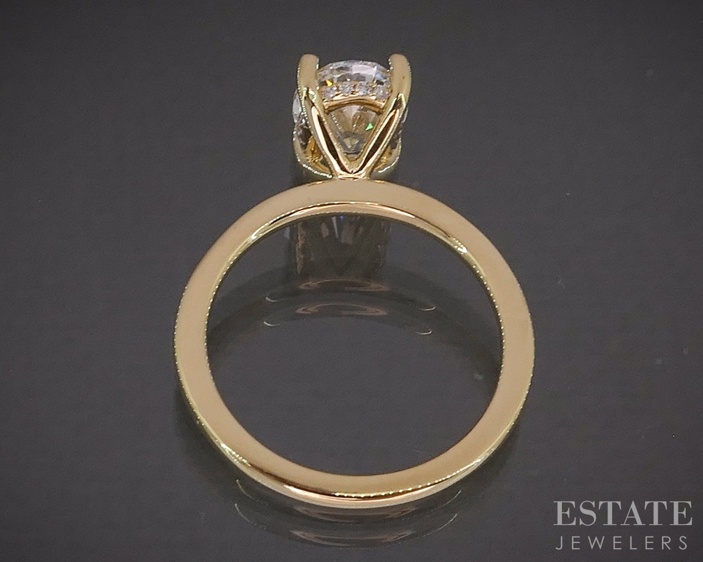18k Yellow Gold IGI Oval 2.01ct Lab Created Diamond Engagement Ring p22444