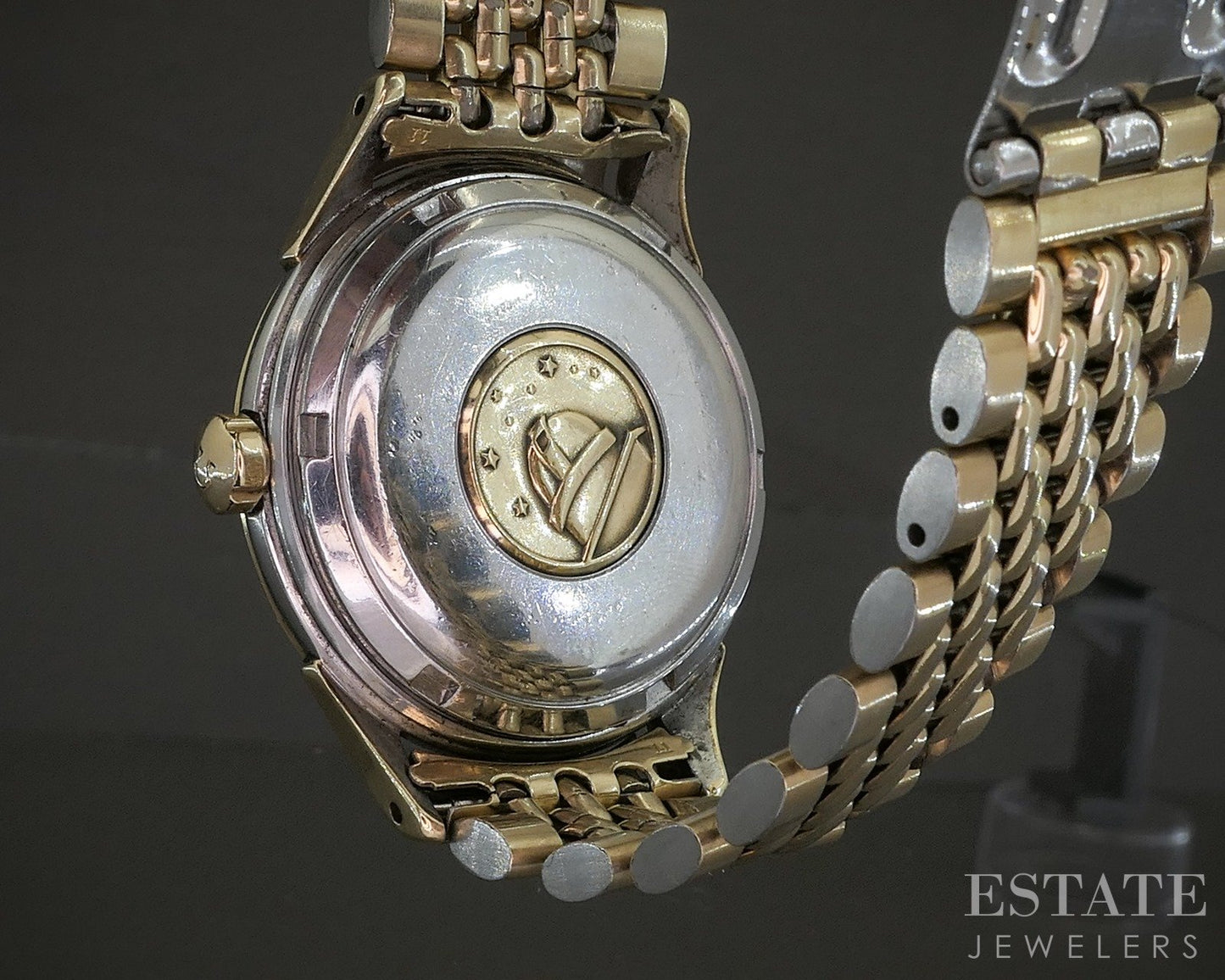 1952 Omega Constellation Pie Pan Honeycomb Gold Capped Cal 354 Mens Watch p24205