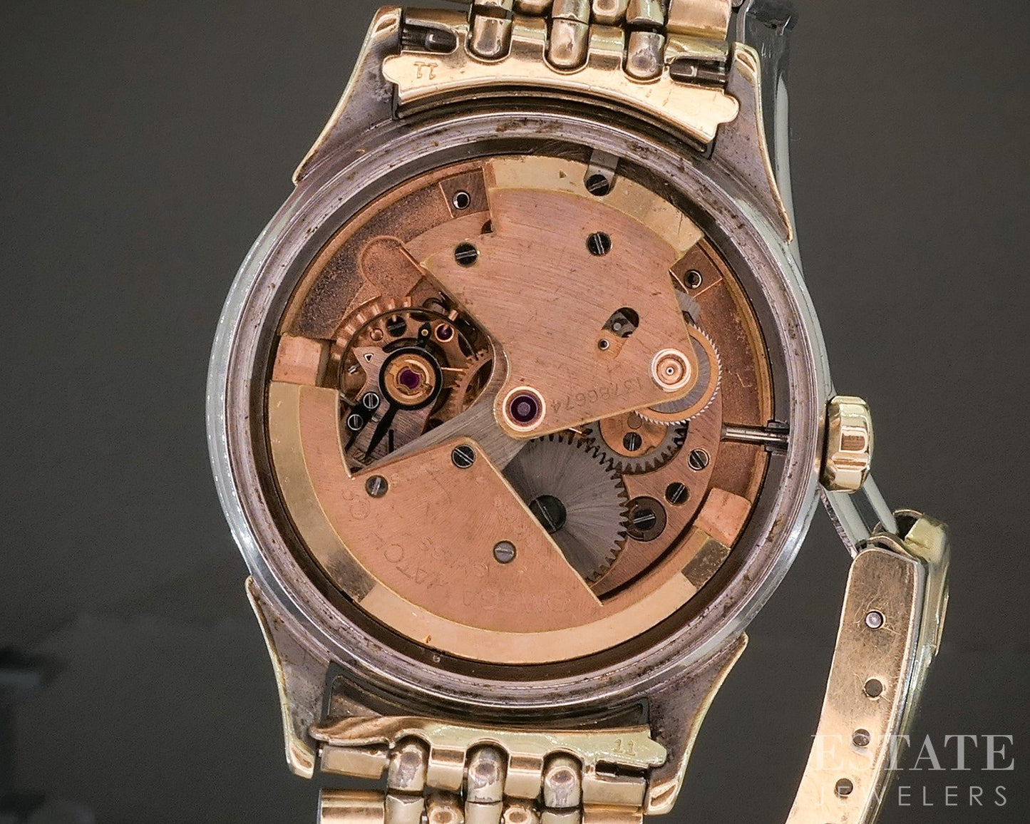 1952 Omega Constellation Pie Pan Honeycomb Gold Capped Cal 354 Mens Watch p24205