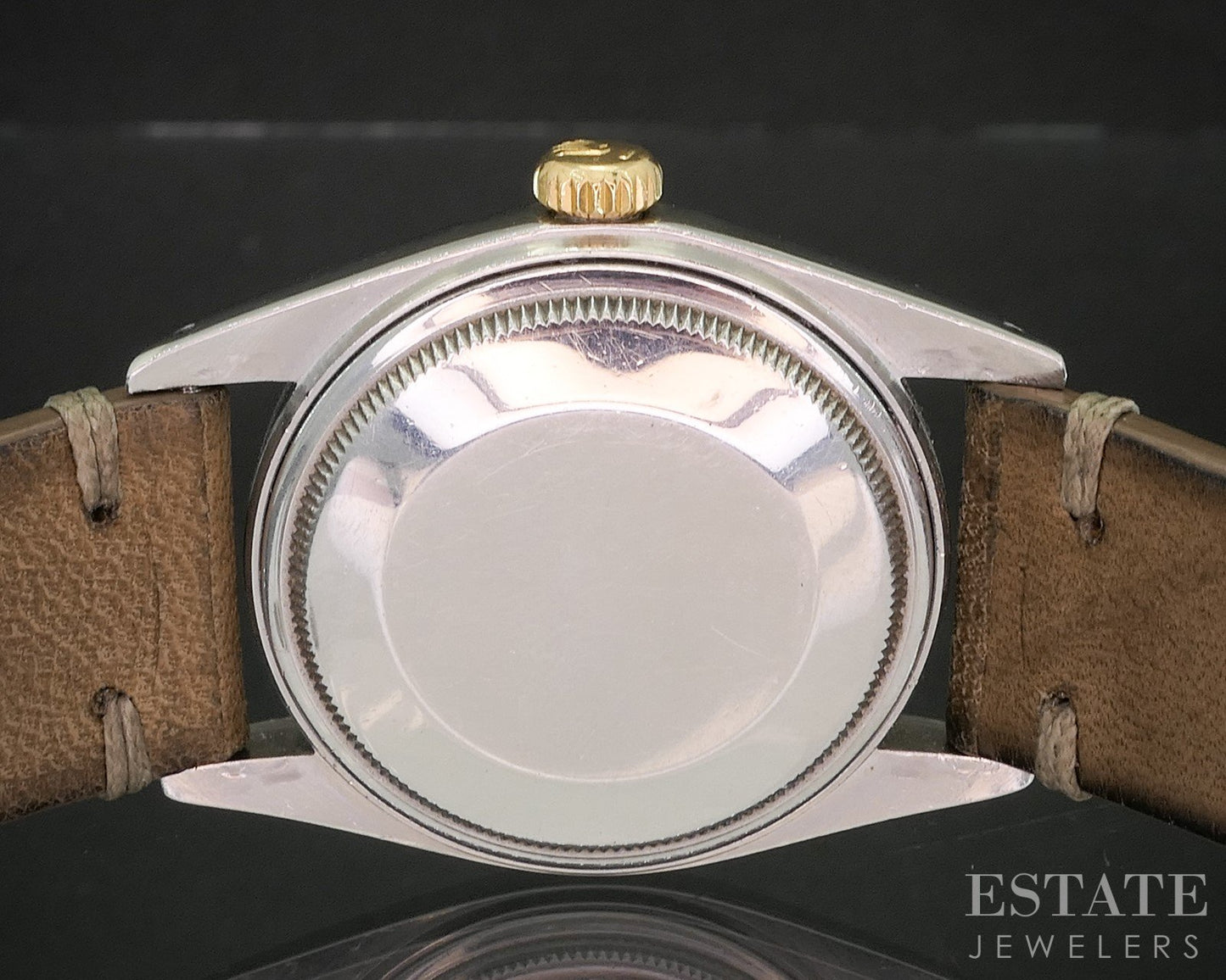 1978 Rolex Datejust Stainless Two Tone 1601 Slate Ghost Dial Mens Watch p23295