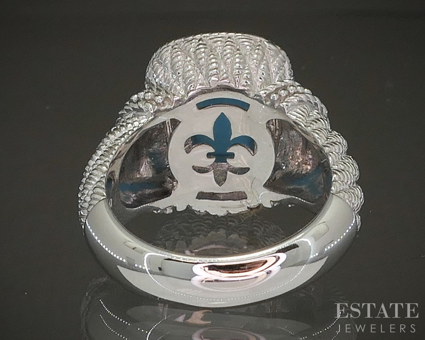 Sterling Silver Judith Ripka Sleeping Beauty Turquoise Ladies Ring 15.3g p24384