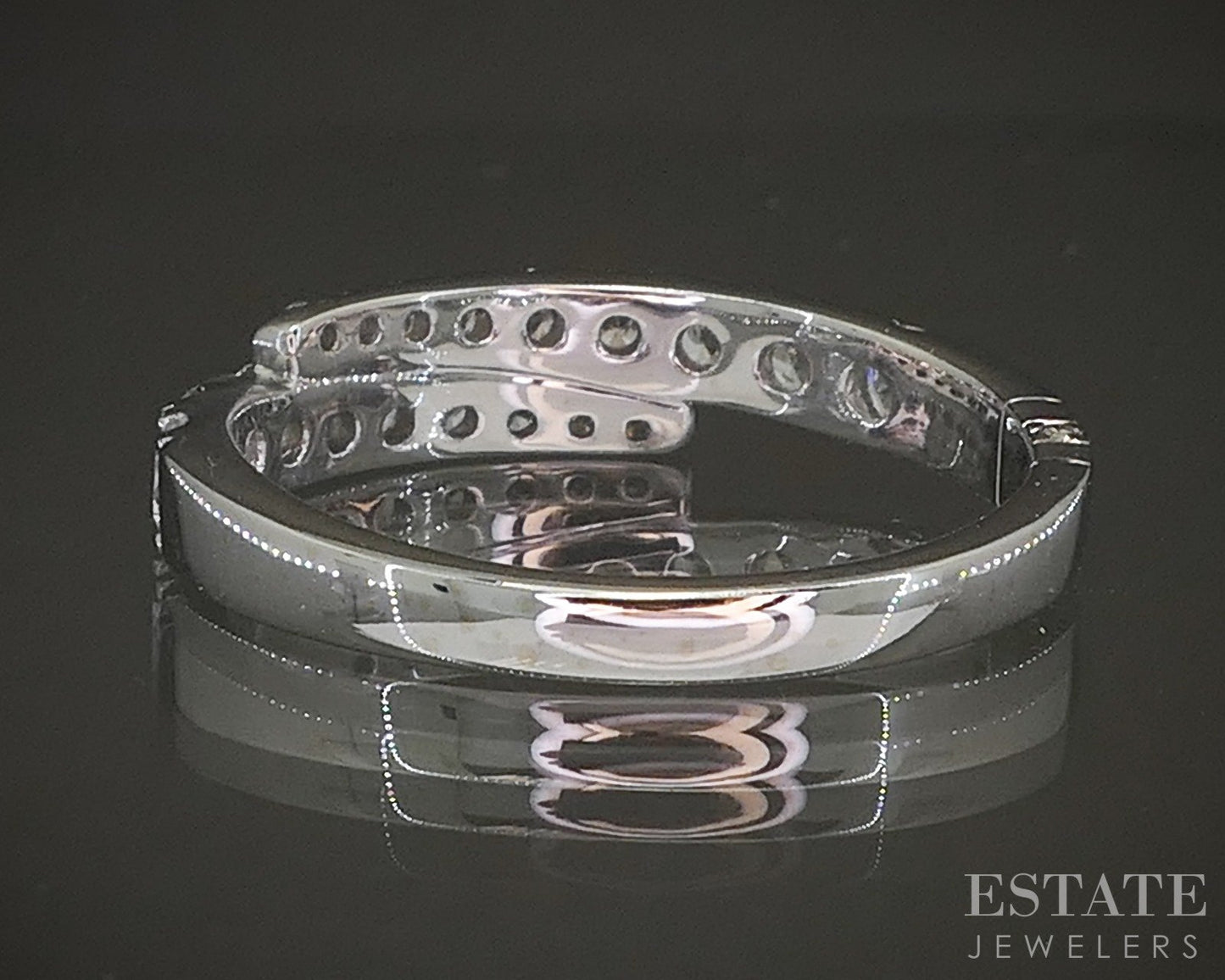 14k White Gold Pnina Tornai Natural 1ctw Diamond Ladies Bypass Band 3.8g p20596