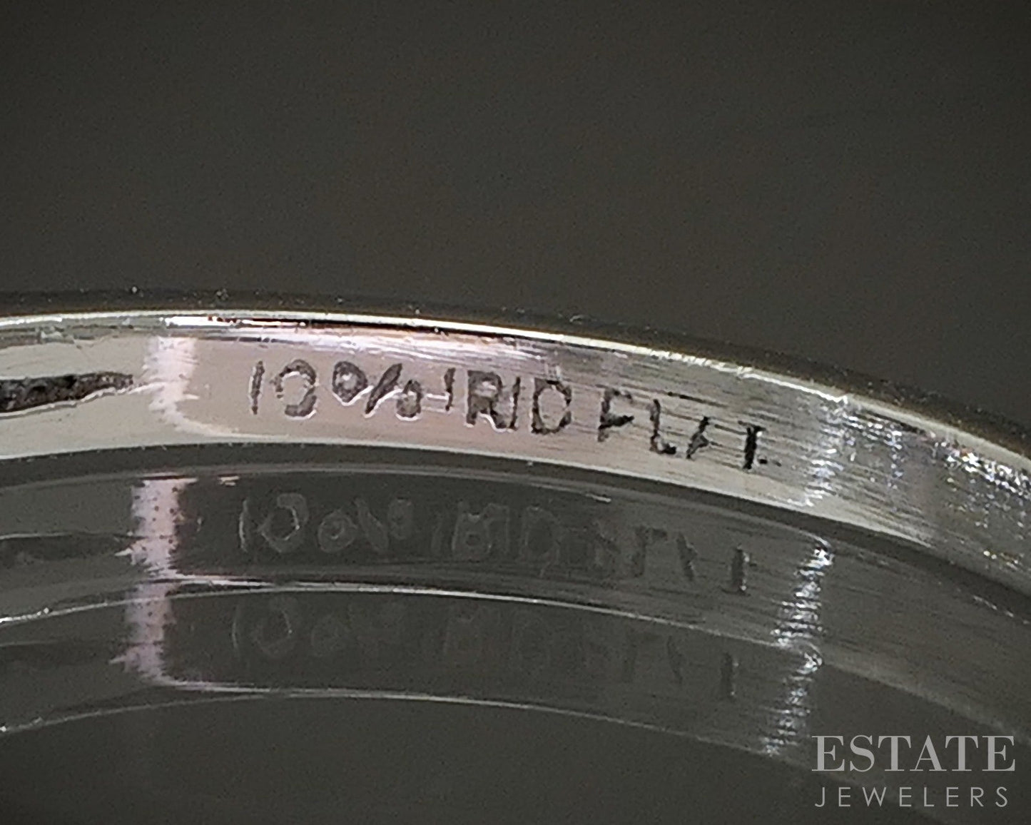 Vintage Platinum Baguette Natural .12ctw Diamond Ladies Wedding Band 2.8g p21637
