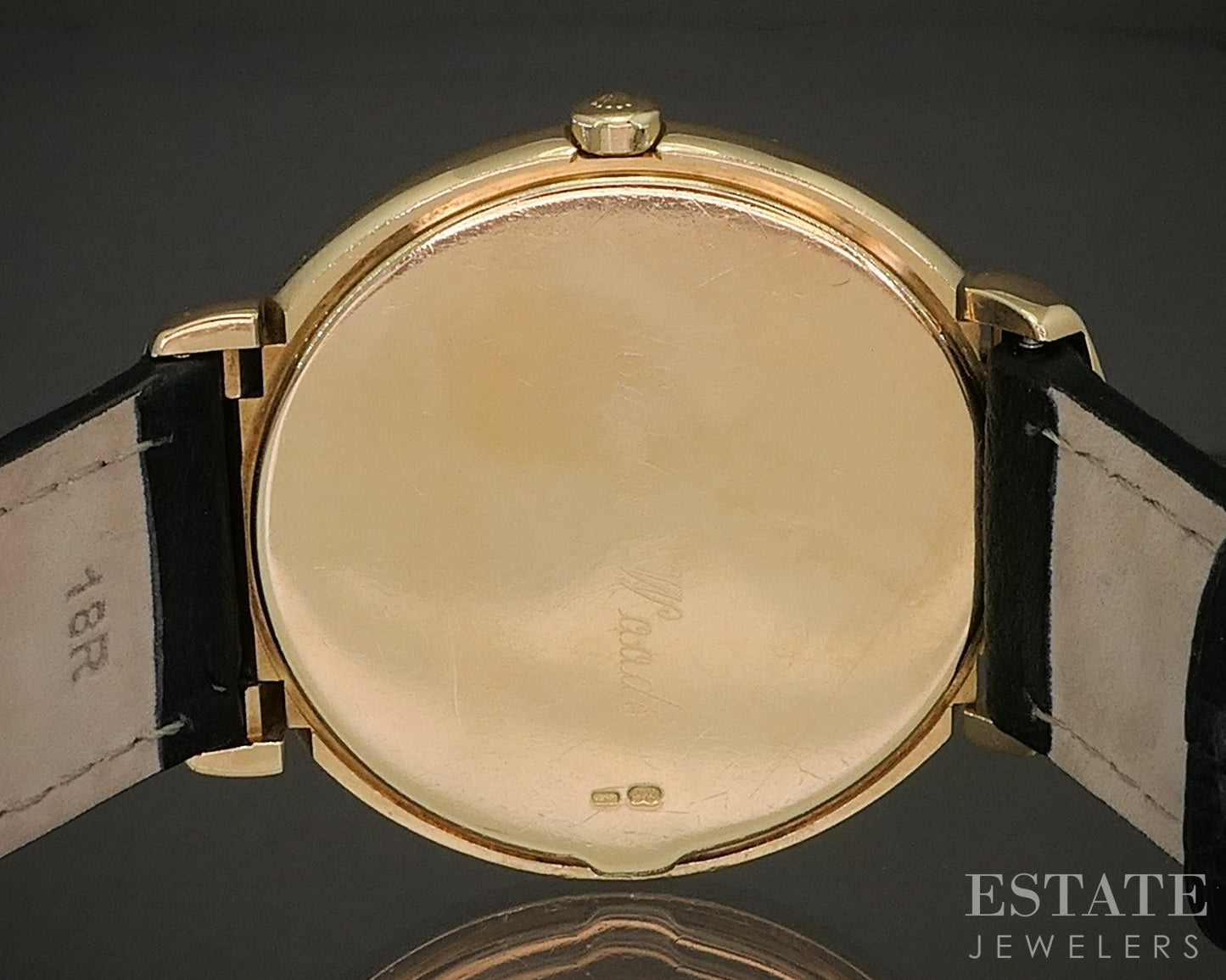 Rolex Cellini 6623 18k Yellow Gold Black Jubilee Dial Mens Watch p23106