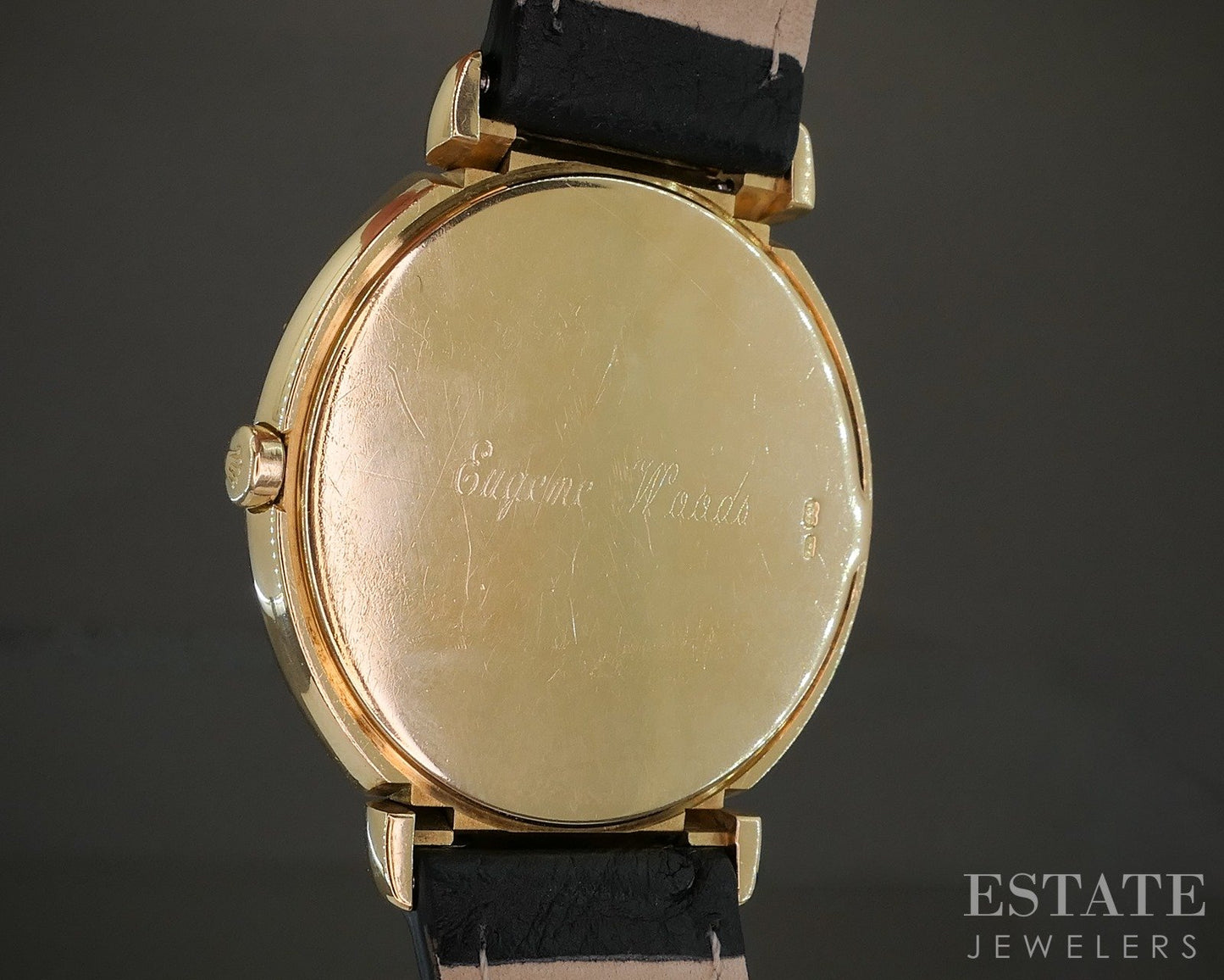 Rolex Cellini 6623 18k Yellow Gold Black Jubilee Dial Mens Watch p23106
