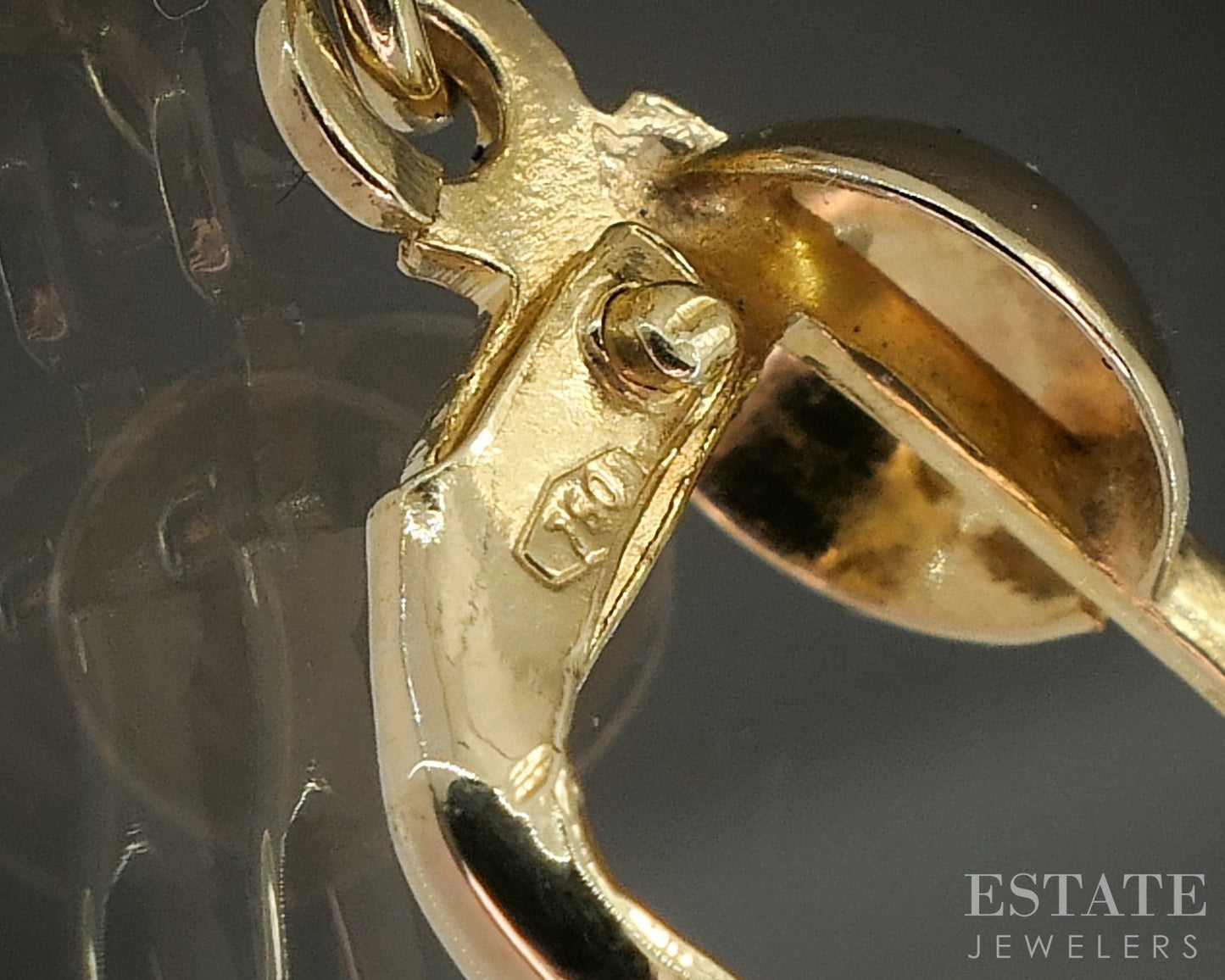 Vintage 18k Yellow Gold Natural 1.42ctw Diamond Leverback Earrings 3.2g p22480