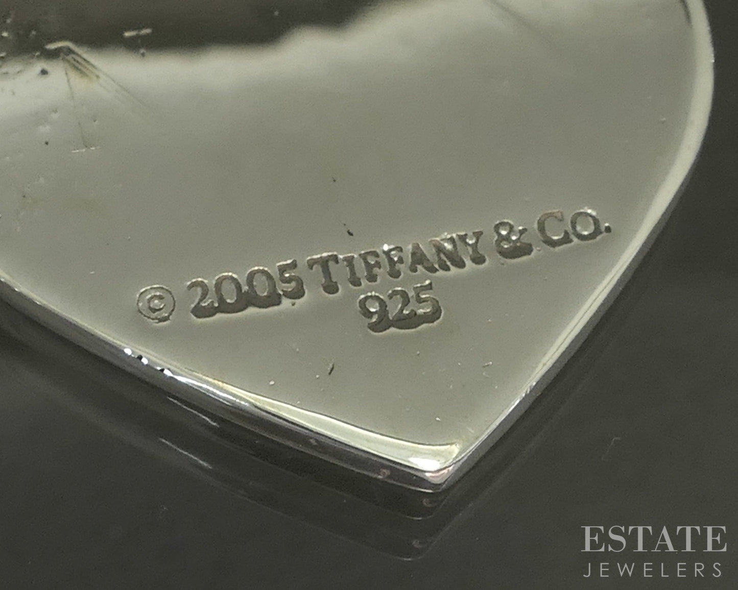 Sterling Silver Tiffany & Co. 1837 Heart Keyring Keychain 19.3g p23049