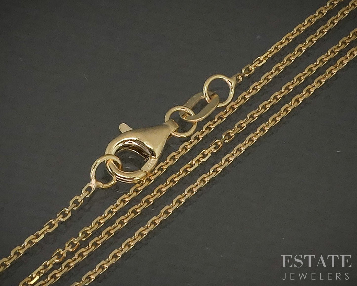 14k Yellow Gold 1.1mm Square Cable Chain Link Ladies Necklace 2.4g 18"L p24859