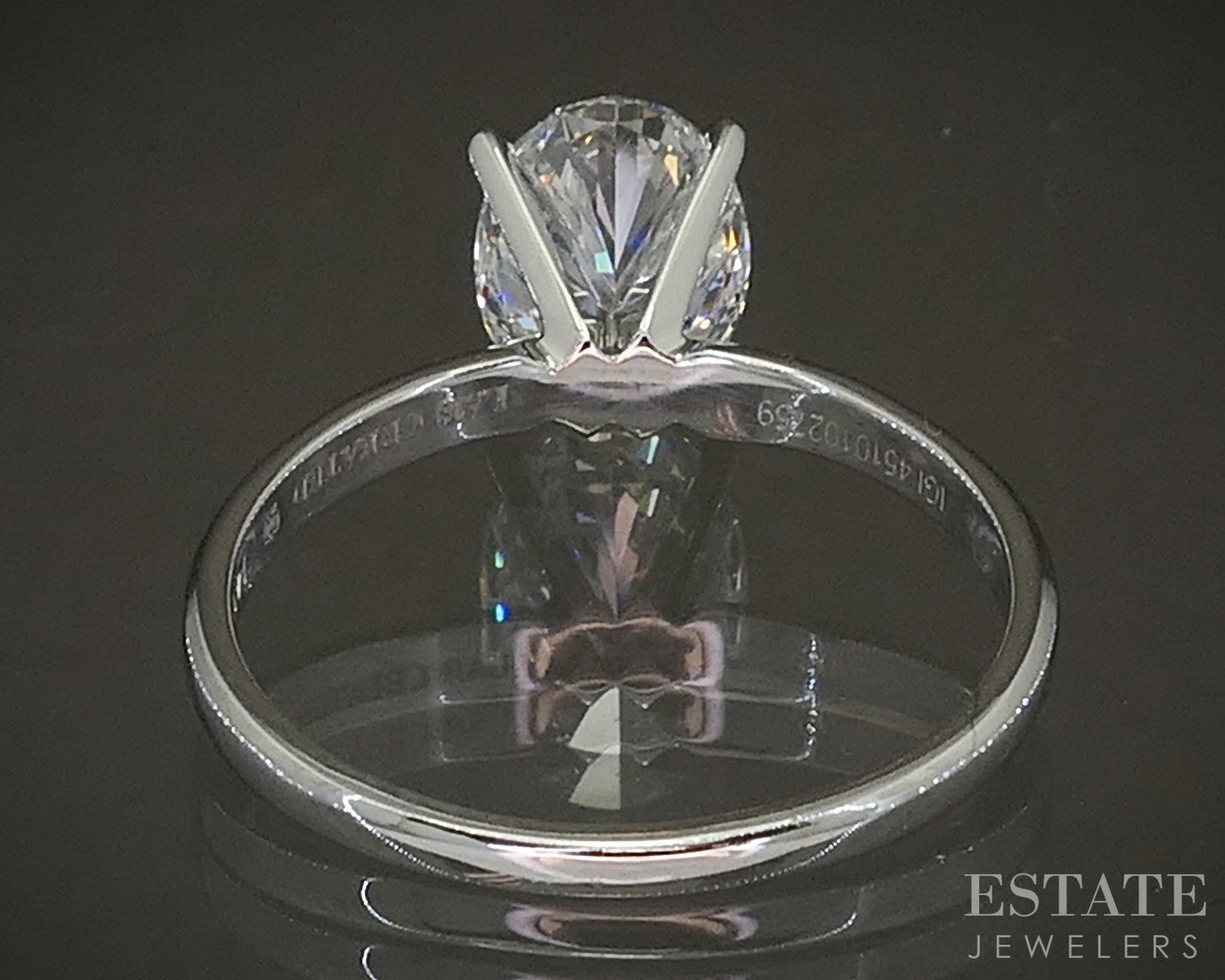 14k White Gold IGI Oval Lab Created 2.02ct Diamond Solitaire Ring 2.9g p22174b