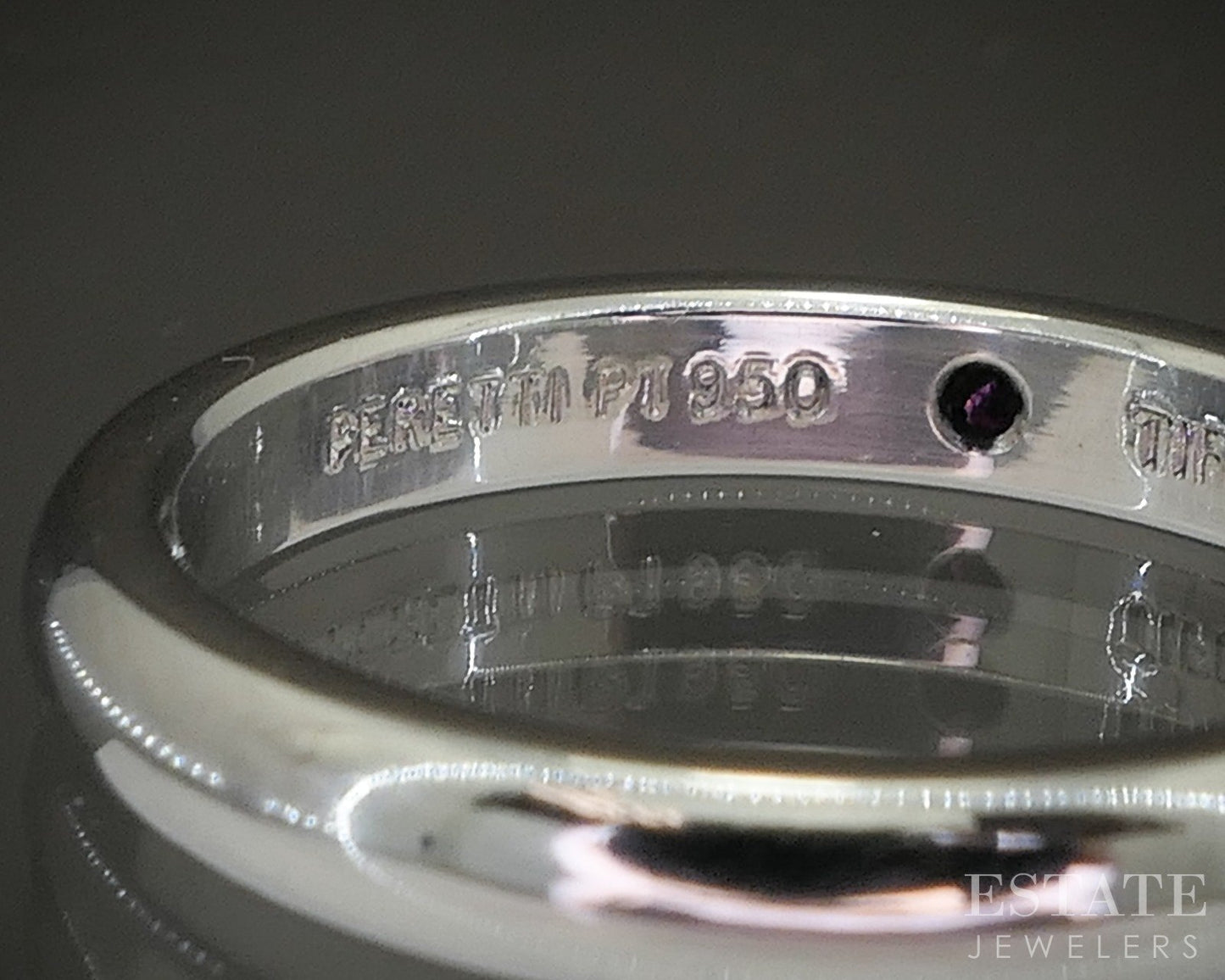 Platinum Elsa Peretti Tiffany & Co. Natural Ruby Ladies Band Ring 5g p22487