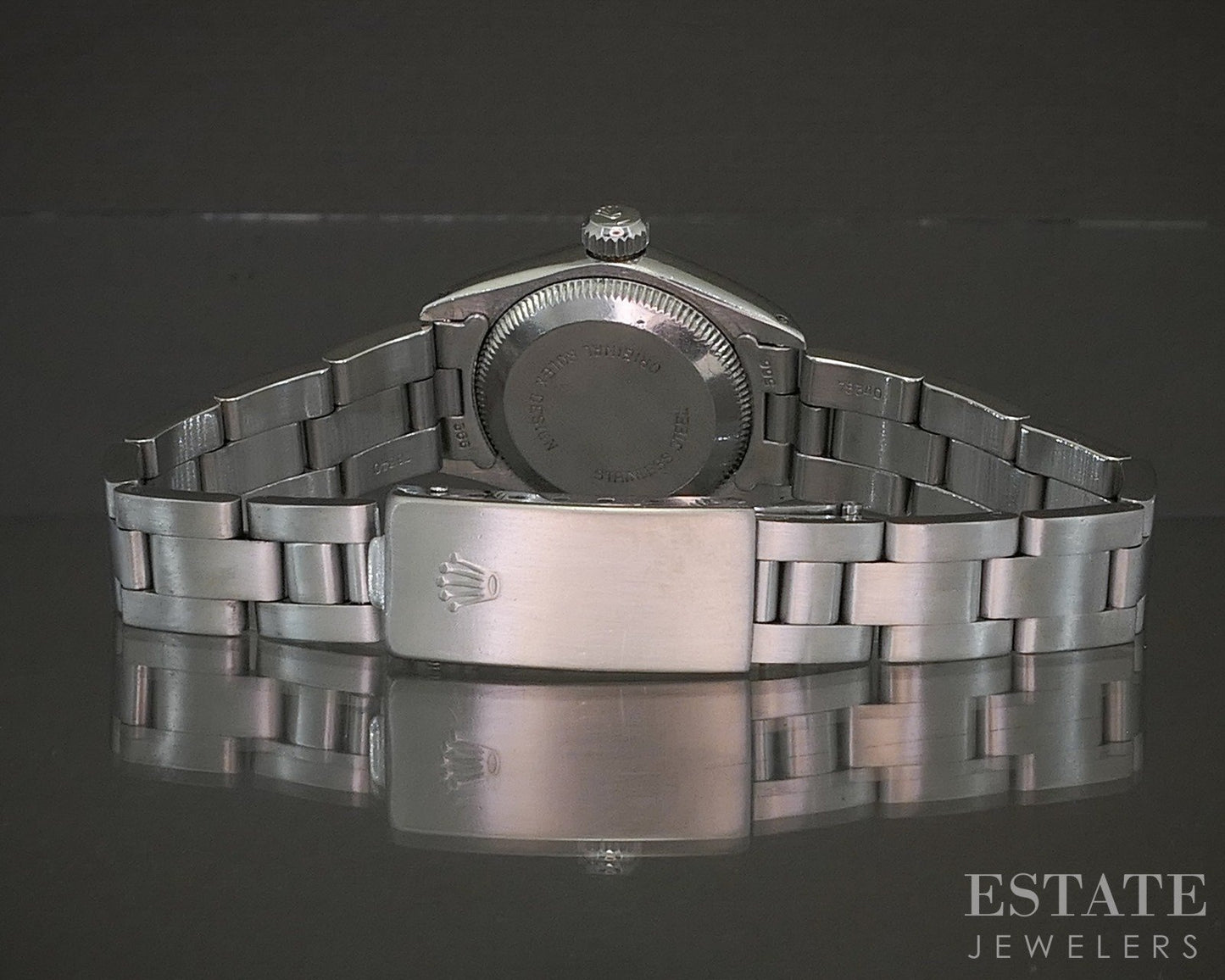 1982 Rolex Oyster Perpetual 6718 Stainless Roman 24mm Ladies Watch p21733