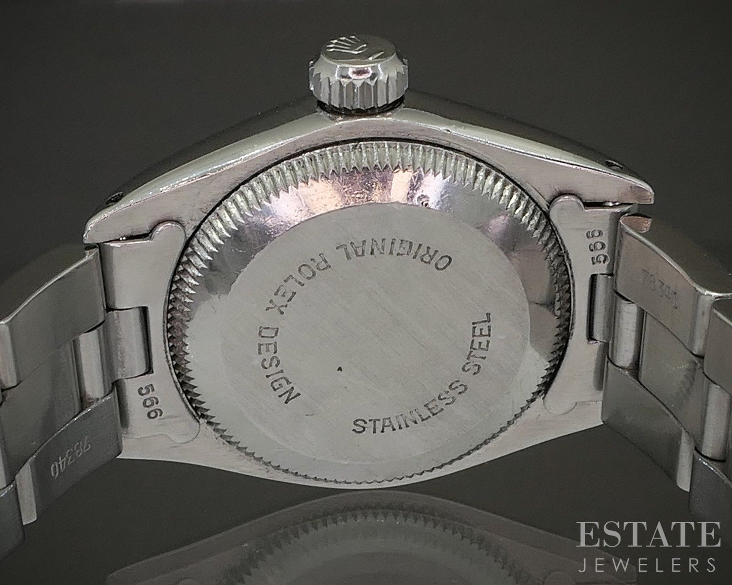 1982 Rolex Oyster Perpetual 6718 Stainless Roman 24mm Ladies Watch p21733