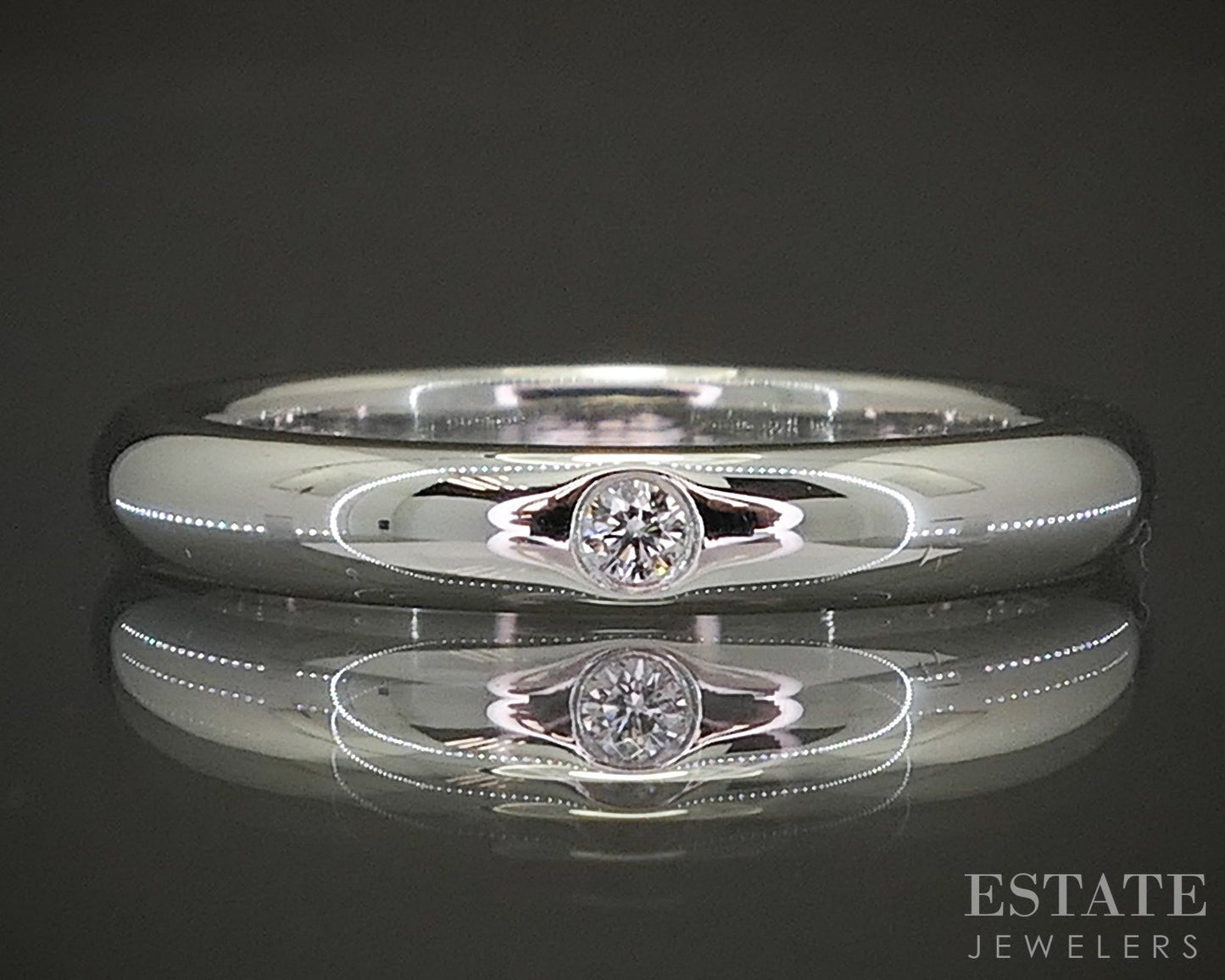 Platinum Elsa Peretti Tiffany & Co. Natural Diamond Ladies Band Ring 5g p22192