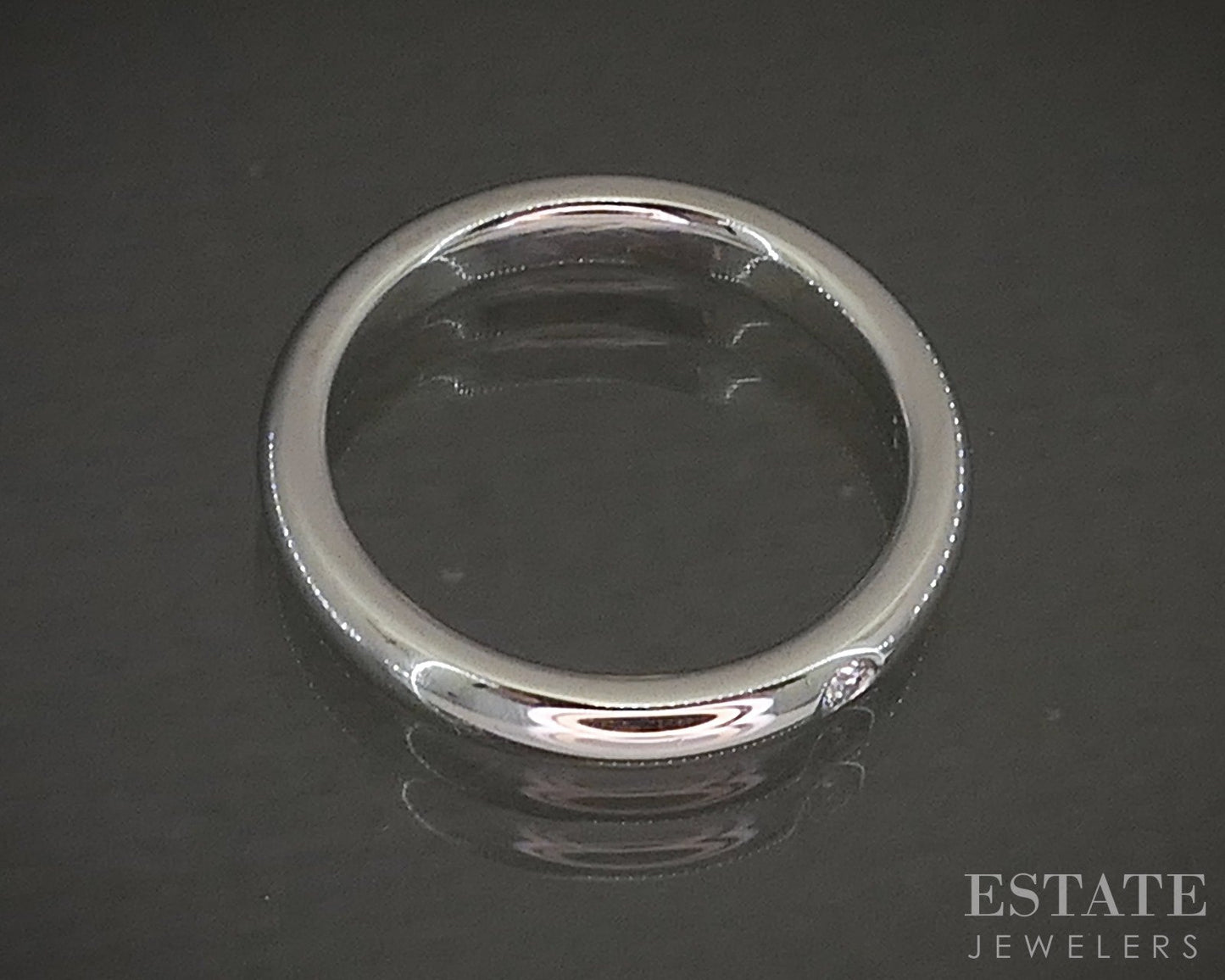 Platinum Elsa Peretti Tiffany & Co. Natural Diamond Ladies Band Ring 5g p22192