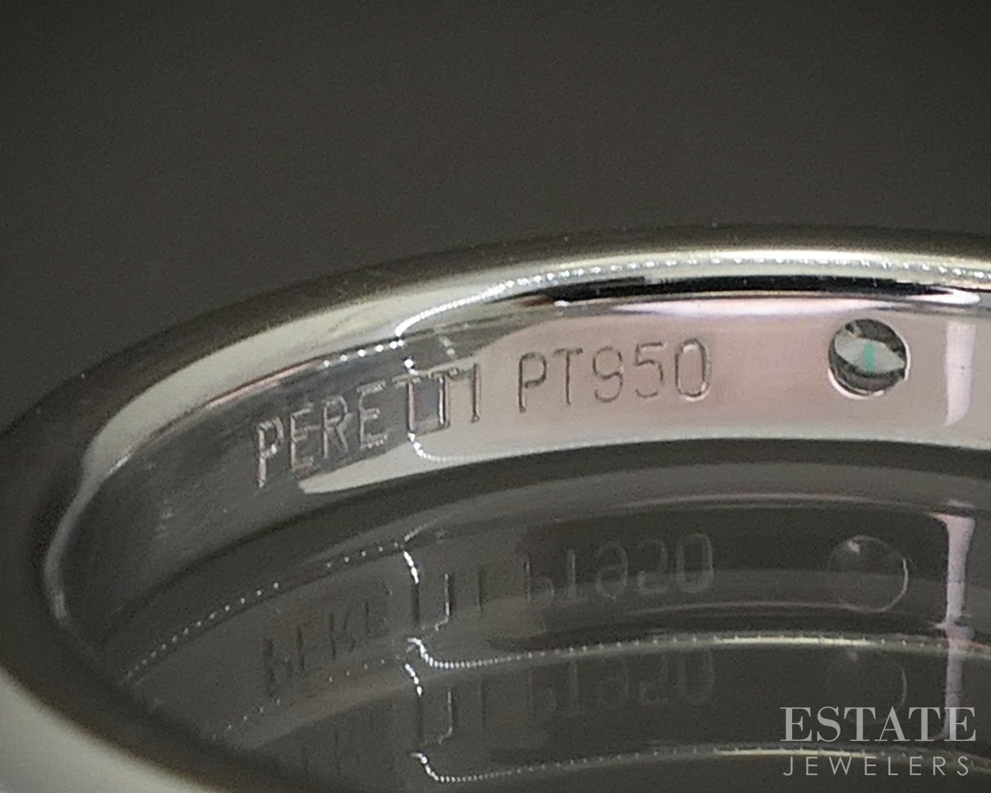 Platinum Elsa Peretti Tiffany & Co. Natural Diamond Ladies Band Ring 5g p22192
