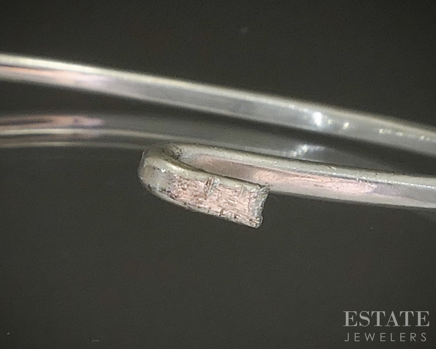 Sterling Silver James Avery Love Script Hook On Bangle Bracelet 11.9g p25301