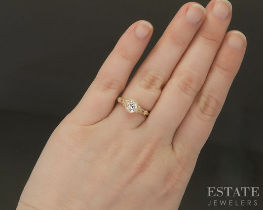 Estate Jewelers "Allie" 14k Yellow Gold OEC .57ct Diamond Engagement Ring p25287