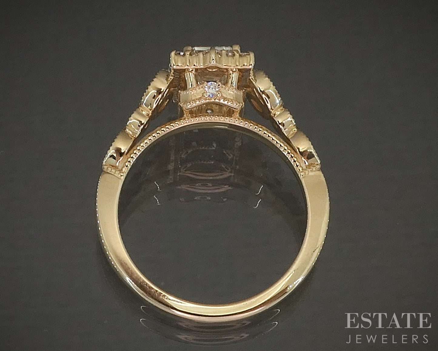 Estate Jewelers "Gillian" 14k Yellow Gold 1.38ctw Diamond Engagement Ring p25294