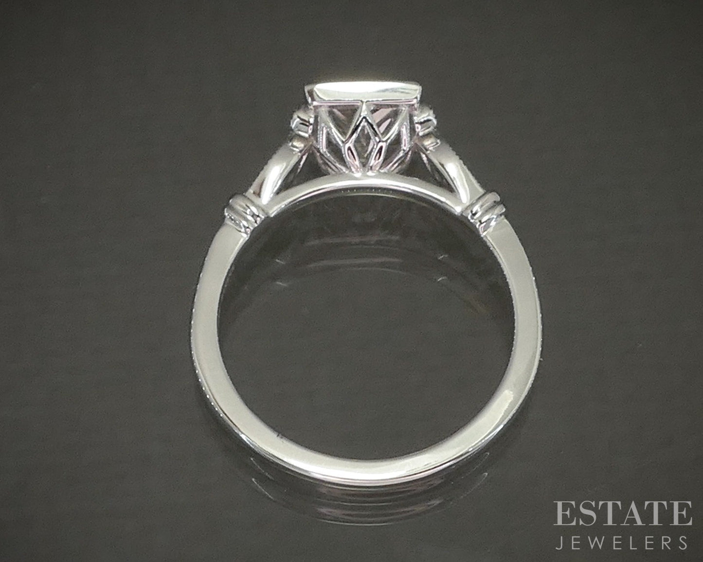 Estate Jewelers "Allie" 14k White Gold PC 1.04ct Diamond Engagement Ring p25293