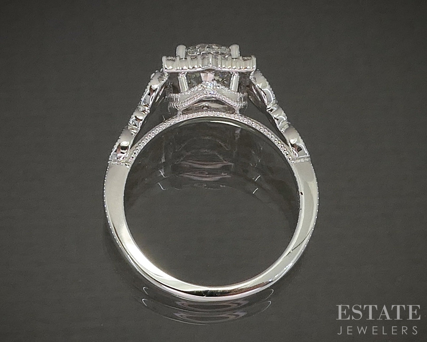 Estate Jewelers "Gillian" 14k White Gold 1.86ctw Diamond Engagement Ring p25297