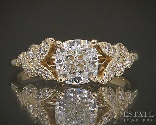 Estate Jewelers "Claire" 14k Yellow Gold 1.02ct Diamond Engagement Ring p25298